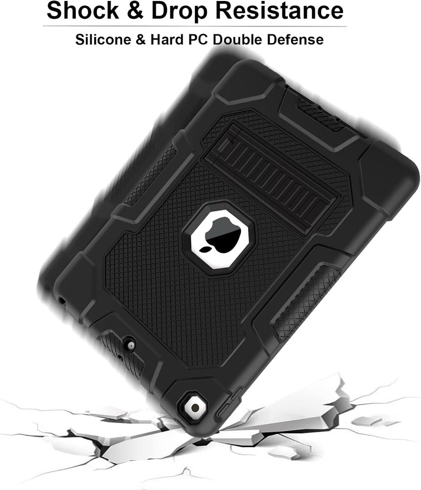 For iPad 9th Generation Case Heavy Duty Shockproof Rugged Cover+Screen Protector