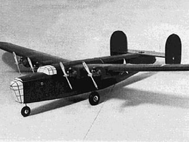 B-24 Scale Model 60" Wingspan RC Model Airplane Printed Plans & Templates