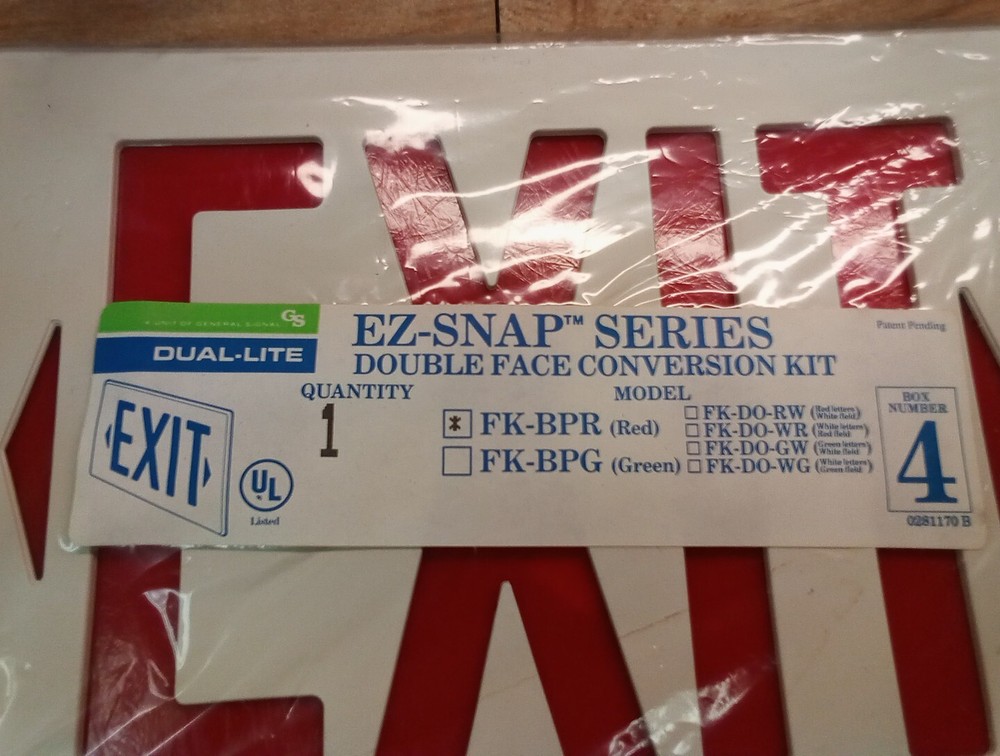 Dual Lite EZ-SNAP FK-BPR Exit Sign