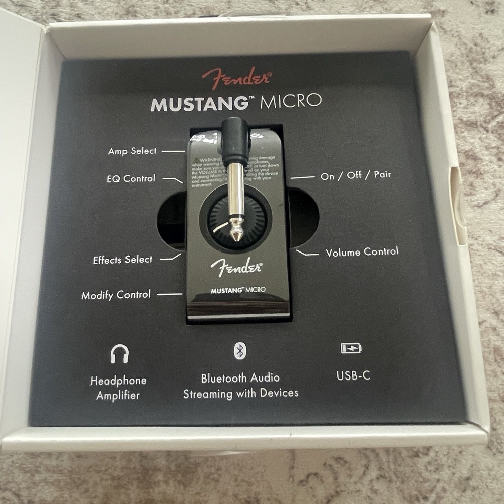 Fender Mustang Micro Headphone Guitar Amp Open Box Unused