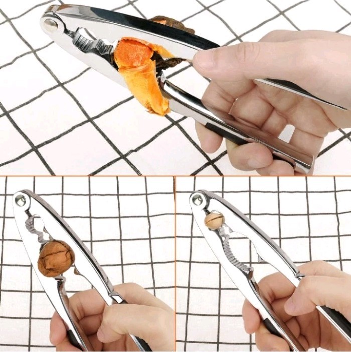 Nutcracker Heavy Duty Shell Cracker Seafood Pecan Walnut Opener Non-Slip Handle