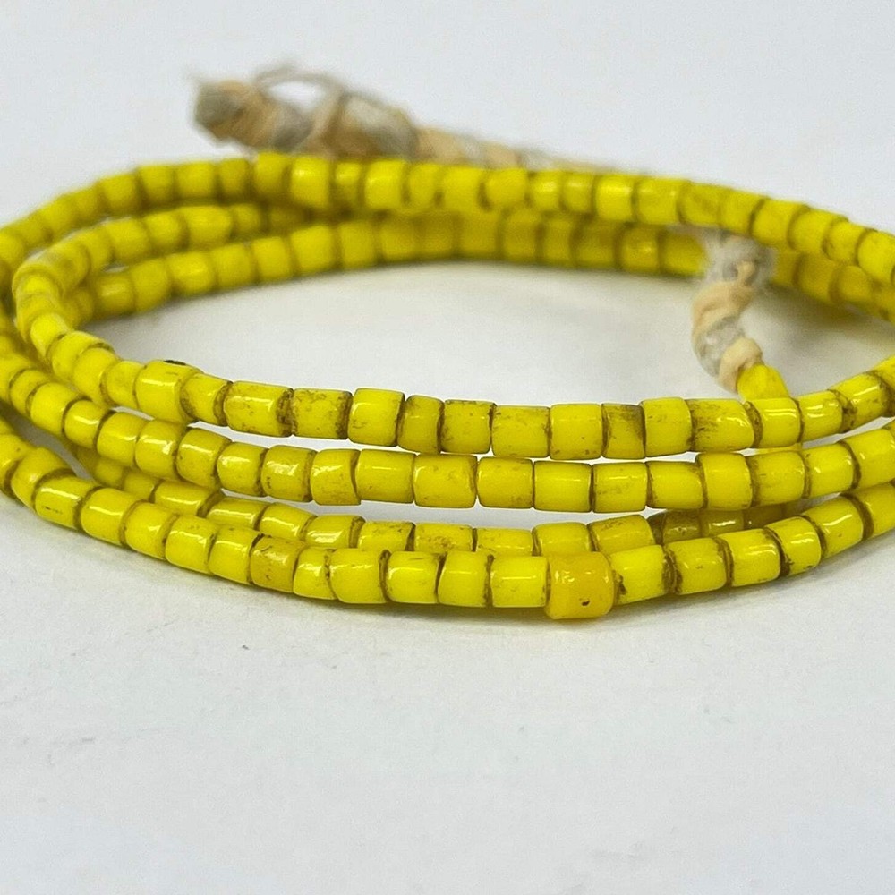 10 Tile Yellow Trade Bead Strands