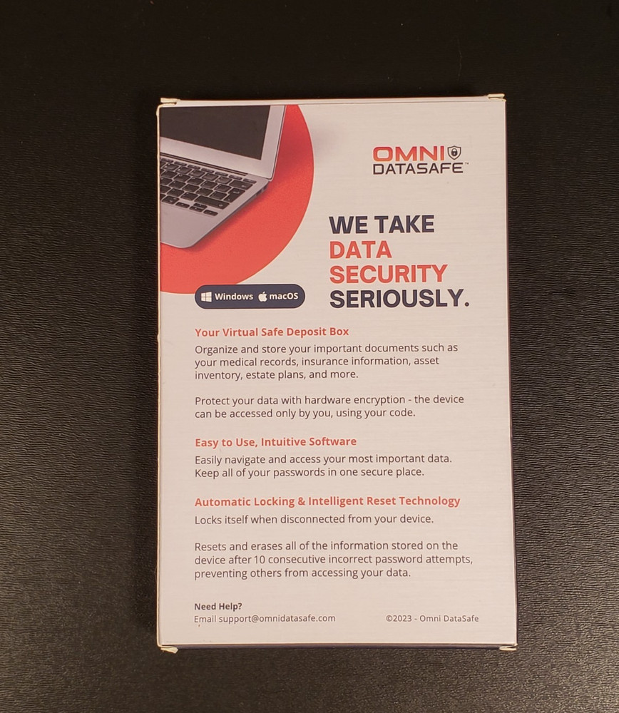 Omni Datasafe Hardware Encrypted Portable USB