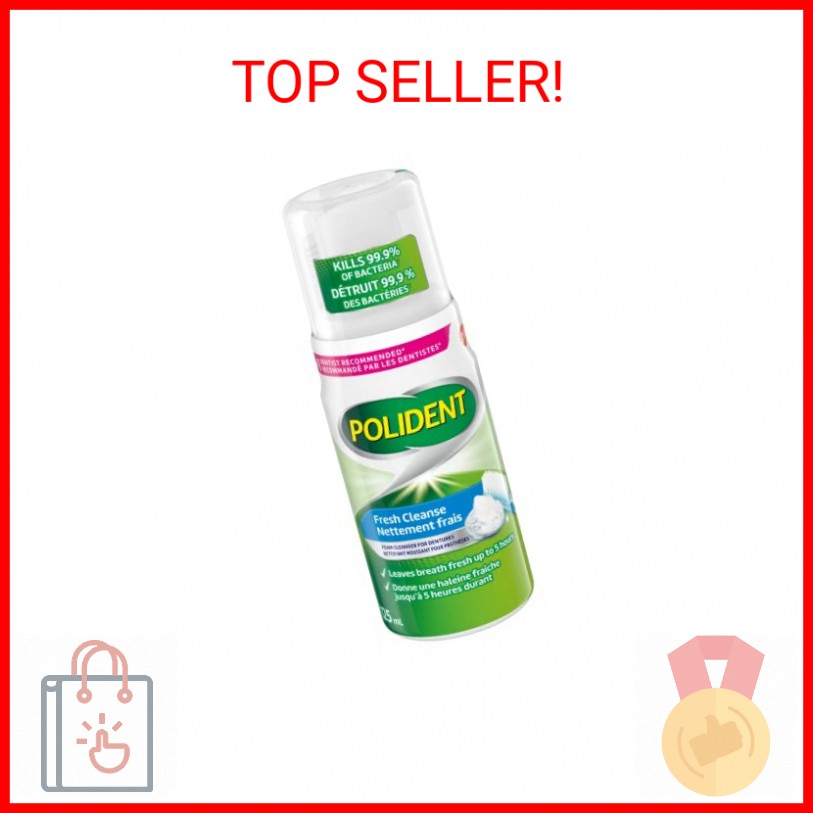 POLIDENT FRESH CLEANSE FOAMING DENTURE CLEANSER 125ML