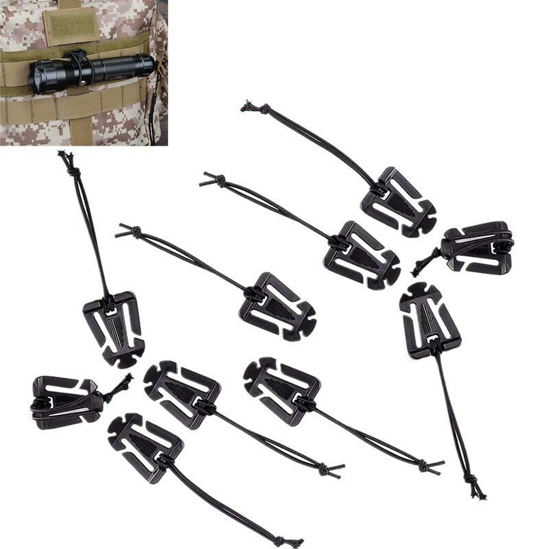 MOLLE Web Dominators Backpack Carabiner Elastic Rope Webbing Buckle Winder