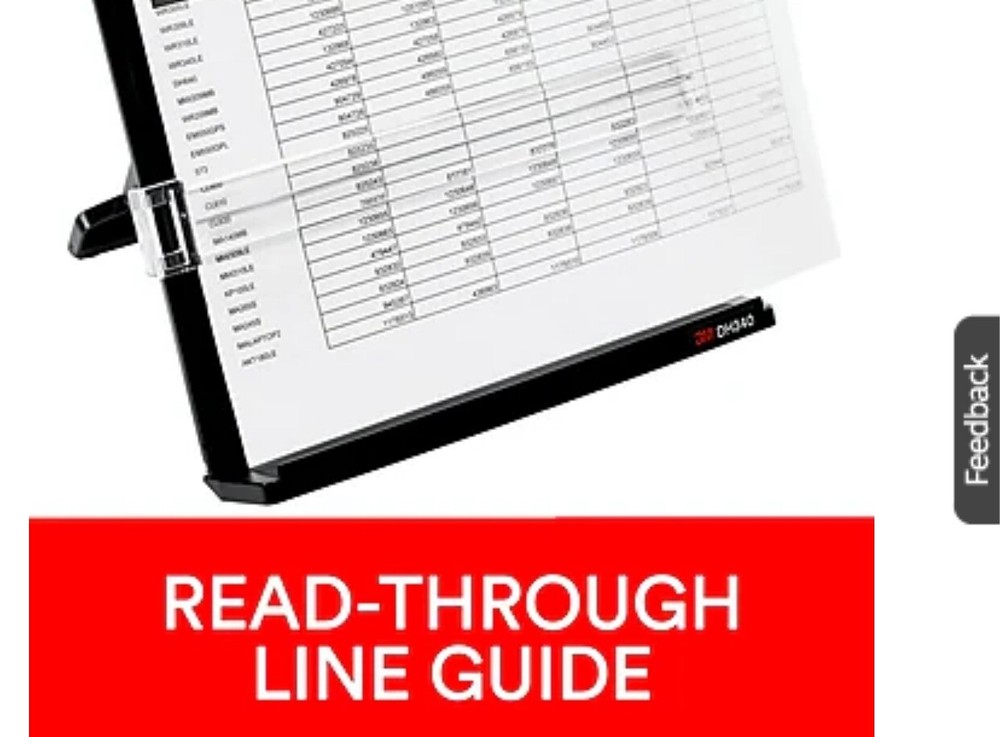 3M Document Stand with Clip & Guide Bar Black (DH340MB)