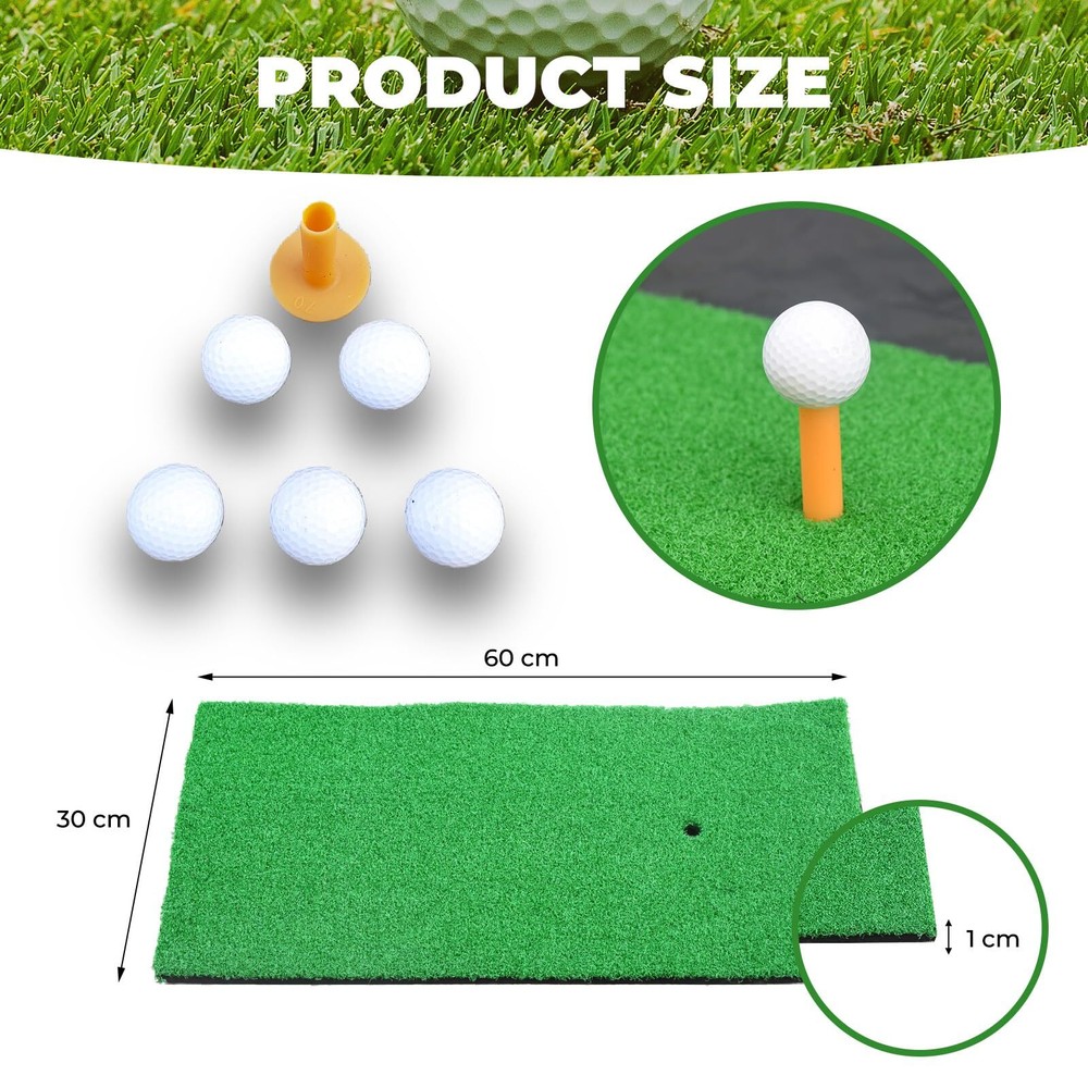 Golf Net 10x7ft Golf Practice Net and Mat for Backyard Home Training