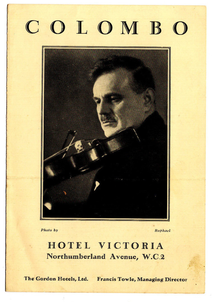 Emilio Colombo Signed Clip + 1928 Program / Autographed Violinist