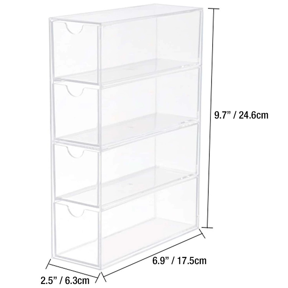 Stackable Acrylic K-Cup Coffee Pod Drawer Display Case - Vertical or Horizontal