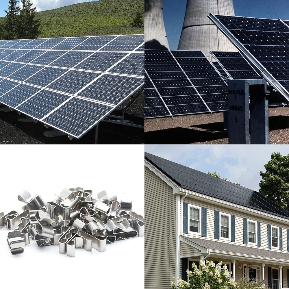 50Pcs Trailer Frame Wire Clips, 23mm Length Solar Double (50Pcs)