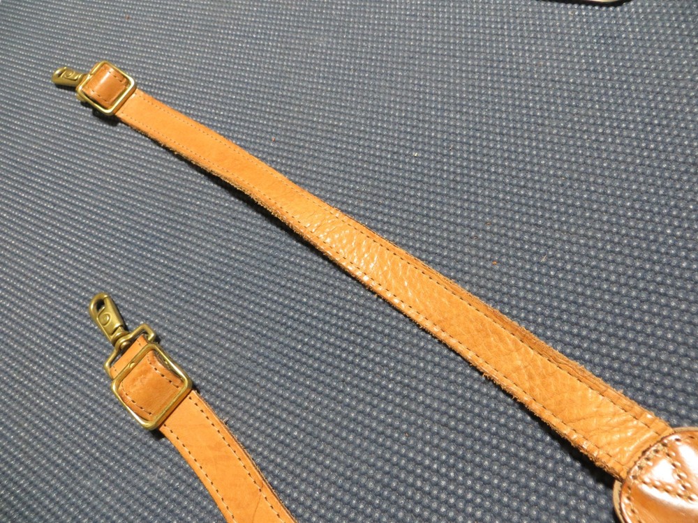 VTG Hartmann Tan Belting Leather Shoulder Strap Replacement w/ Brass