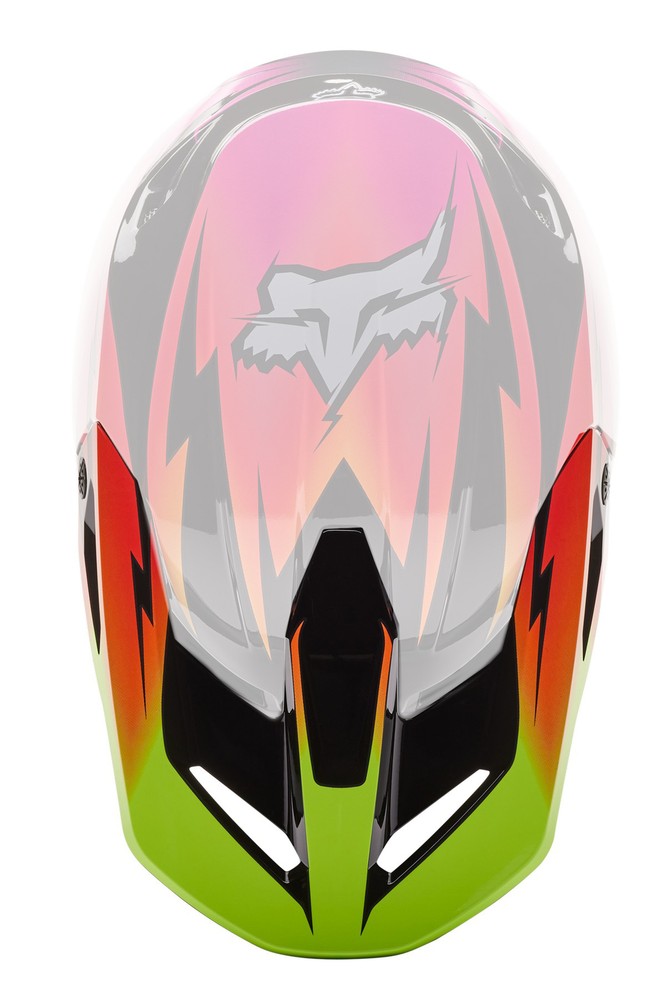 Fox Racing V1 Statk Helmet Visor/Peak Multicolor