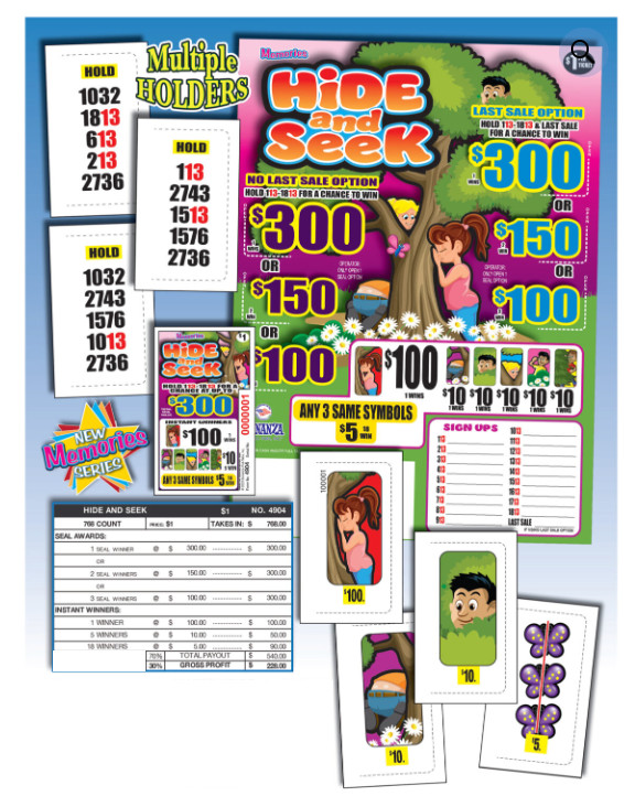 Pull Tab - Hard Card - Tickets Game - Holder - Kick the can - 768 ct