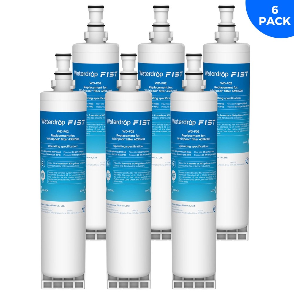 Waterdrop 4396508 Refrigerator Water Filter, Replacement for Kenmore 46-9010 (6)