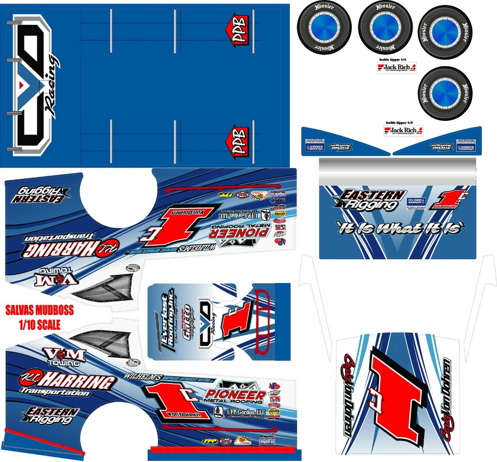 SALVAS MUDBOSS TRAXXAS SLASH CRAIG VONDORN 2019 WRAP KIT
