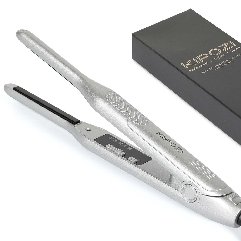 KIPOZI 0.3" Mini Small Pencil Flat Iron Curling Straightener for Pixie Cut Bangs