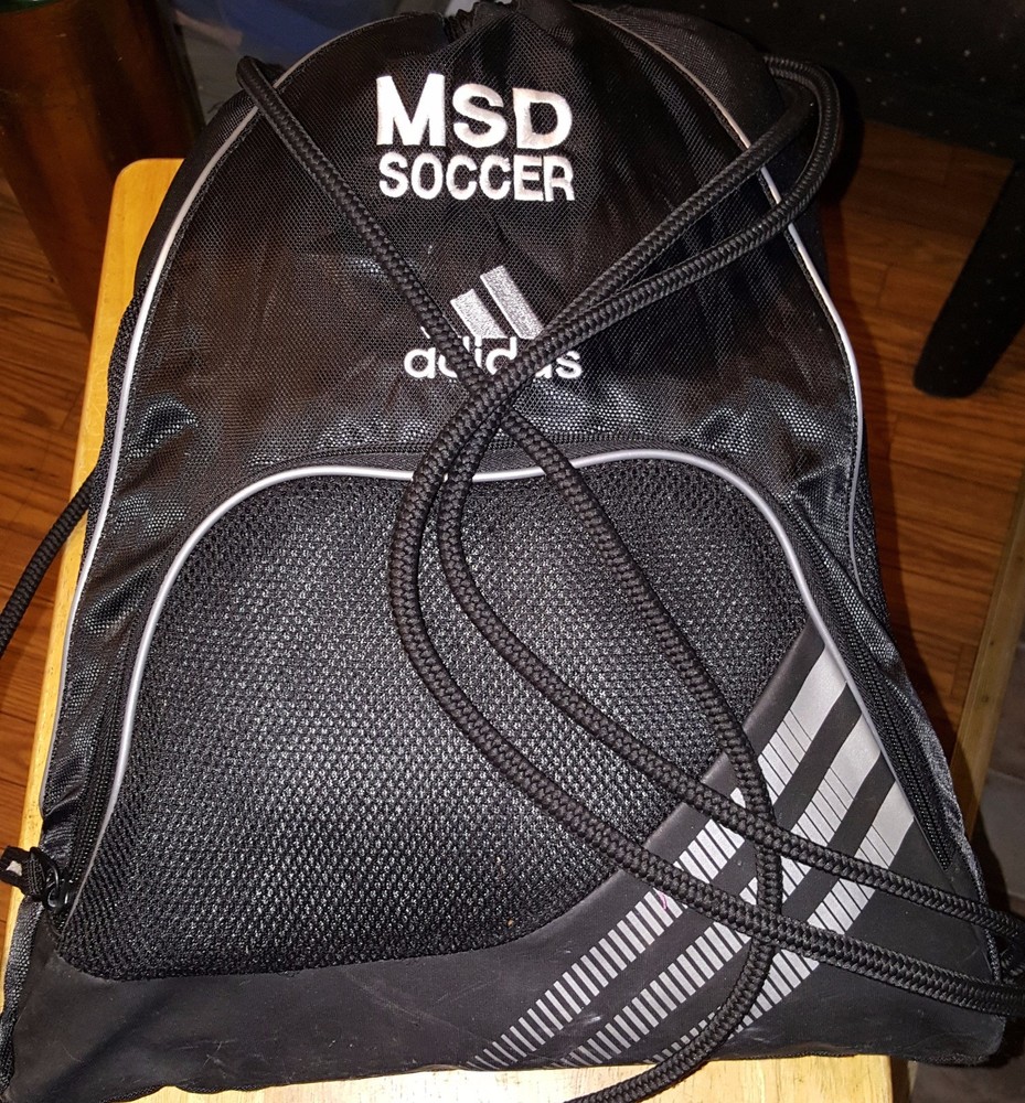 Adidas msd soccer back pack black great condition 100% polyester+