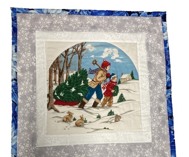 Quilted December Enjoying the Snow Table Runner