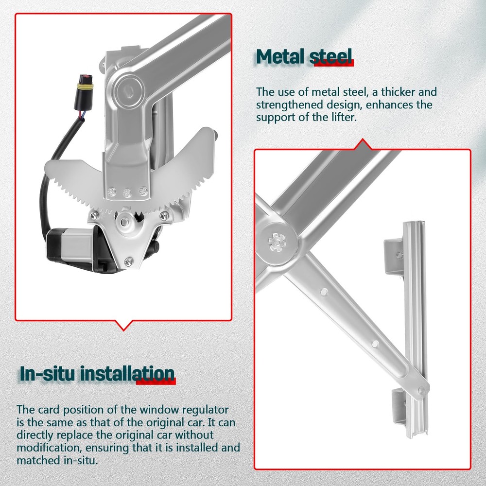 741-753 Front Driver Side Power Window Regulator with Motor