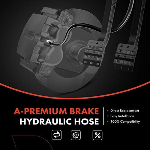 Front Driver Brake Hydraulic Hose Compatible with Select Dodge Models - Ram
