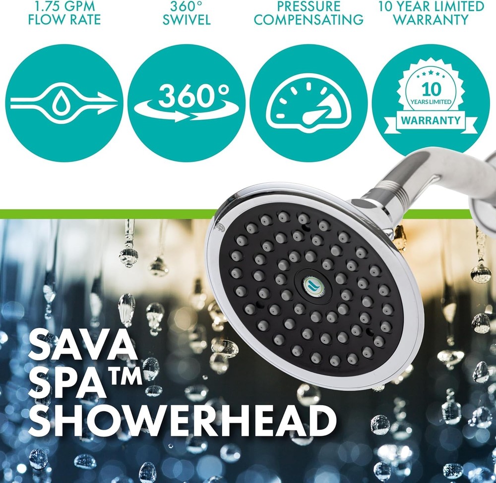 1.5 GPM Sava Fixed-Mount Showerhead Finish: Chrome