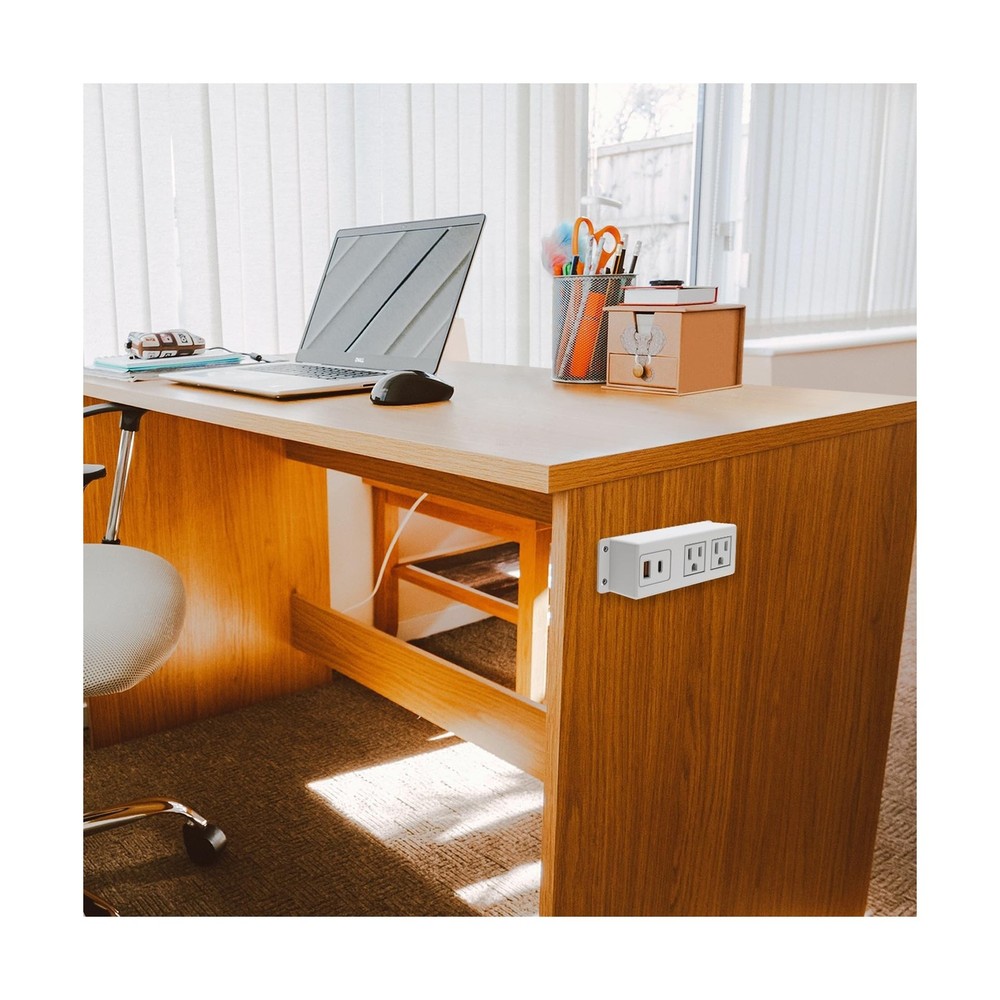 Multiple Plug Outlet with USB C 20W Wall Mounted Power Strip Under ... Fast Ship