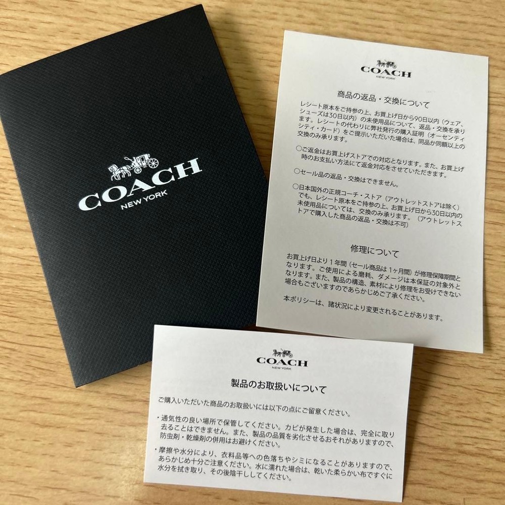 COACH Long Wallet Genuine Leather Gold