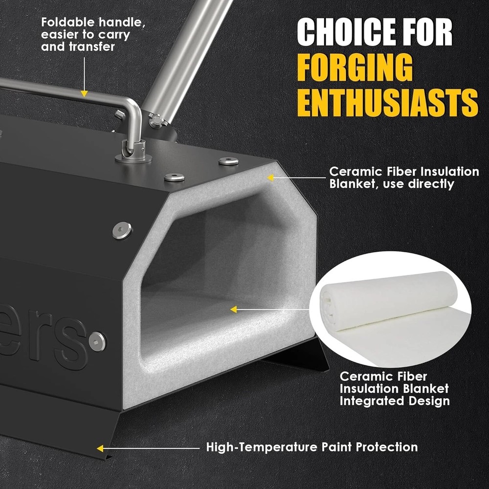 Single Burner Propane Gas Forge for Knife Making Blacksmithing Efficient Heating
