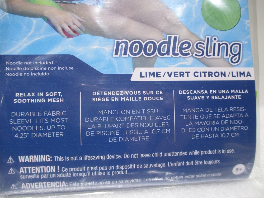 LOT x 2 SWIMWAYS NOODLE SLING LIME & BLUE