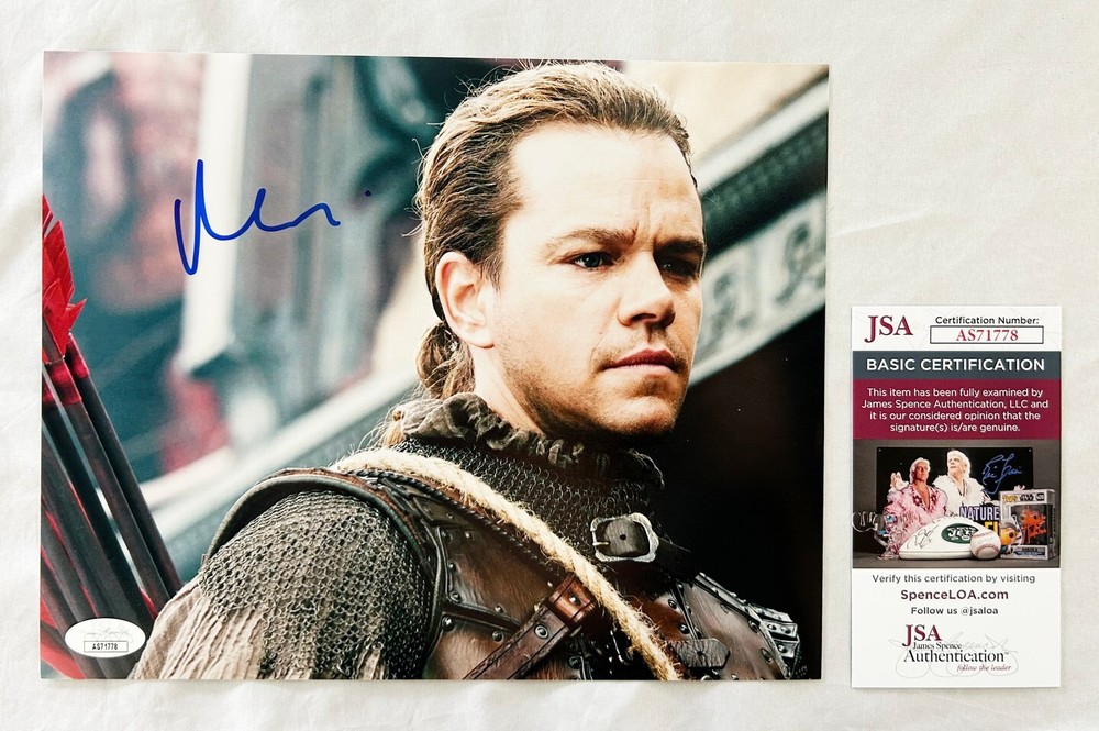 Matt Damon Signed 8x10 Photo JSA 2 COA