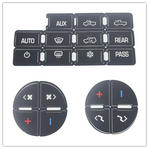 Replacement Climate Control Button Stickers For 2007-2014 Chevrolet GMC HVAC New