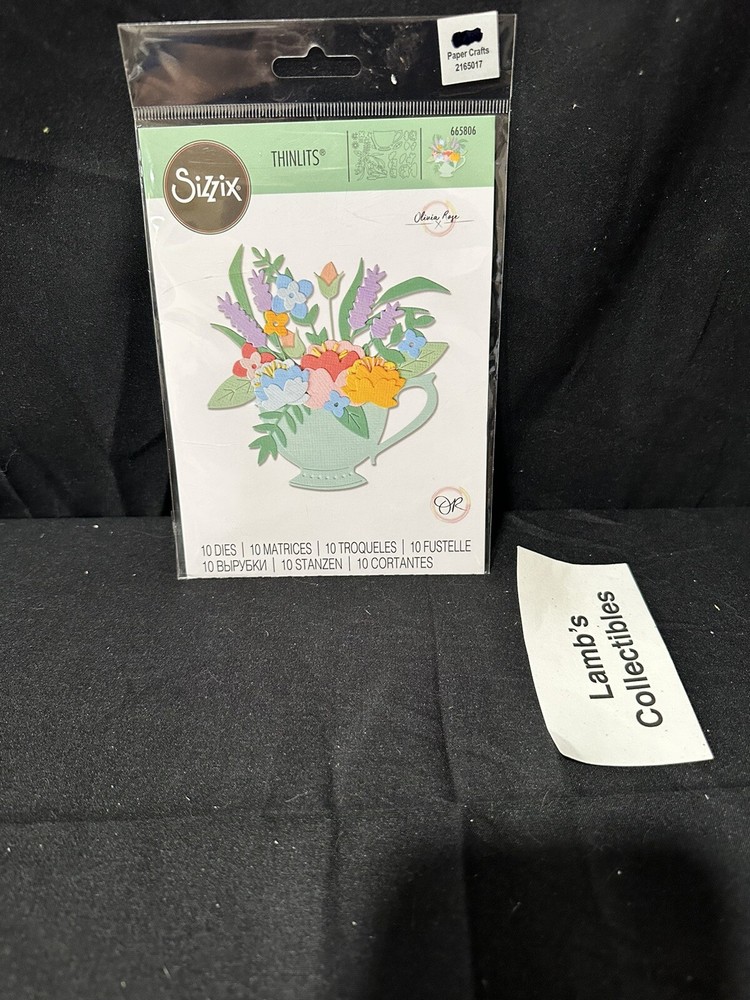 Sizzix Thinlits Tea Time 10 dies Ellison Educational Equip Scrapbooking 665806