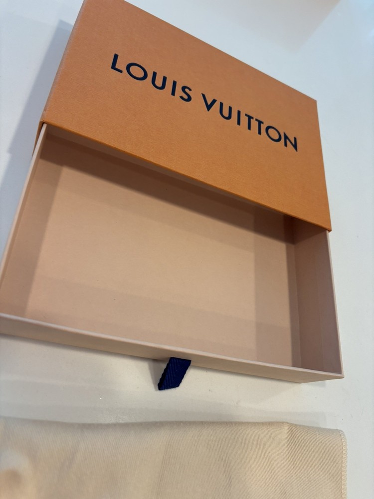 Louis Vuitton Gift Box 8x5 & Dust Cover Pull Drawer Authentic