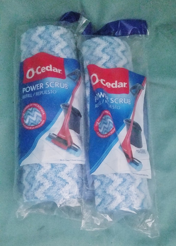 2 O-CEDAR Power Scrub Mop Scrubber Replacement Head Refills