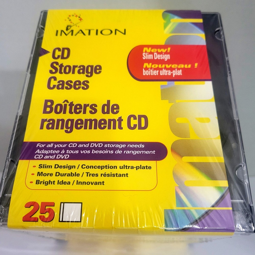 Imation CD or DVD Storage Cases 25 Cases NIB