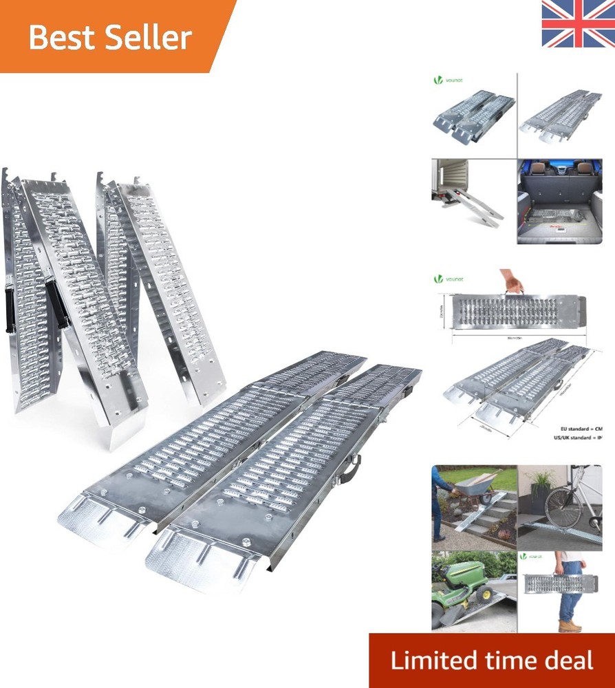 Galvanized Steel Loading Ramps 160cm – Safe and Durable for Multi-Purpose Use