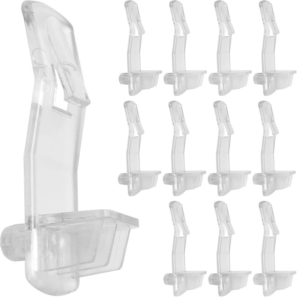 Shelf Support Peg LUORNG 20PCS Clear Plastic Locking Shelf Support Pin Clips, Ca