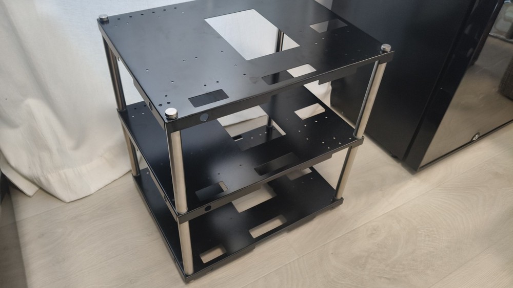 3-Tier Stackable Open Air Computer Case Rack for ATX/MATX/ITX Motherboards