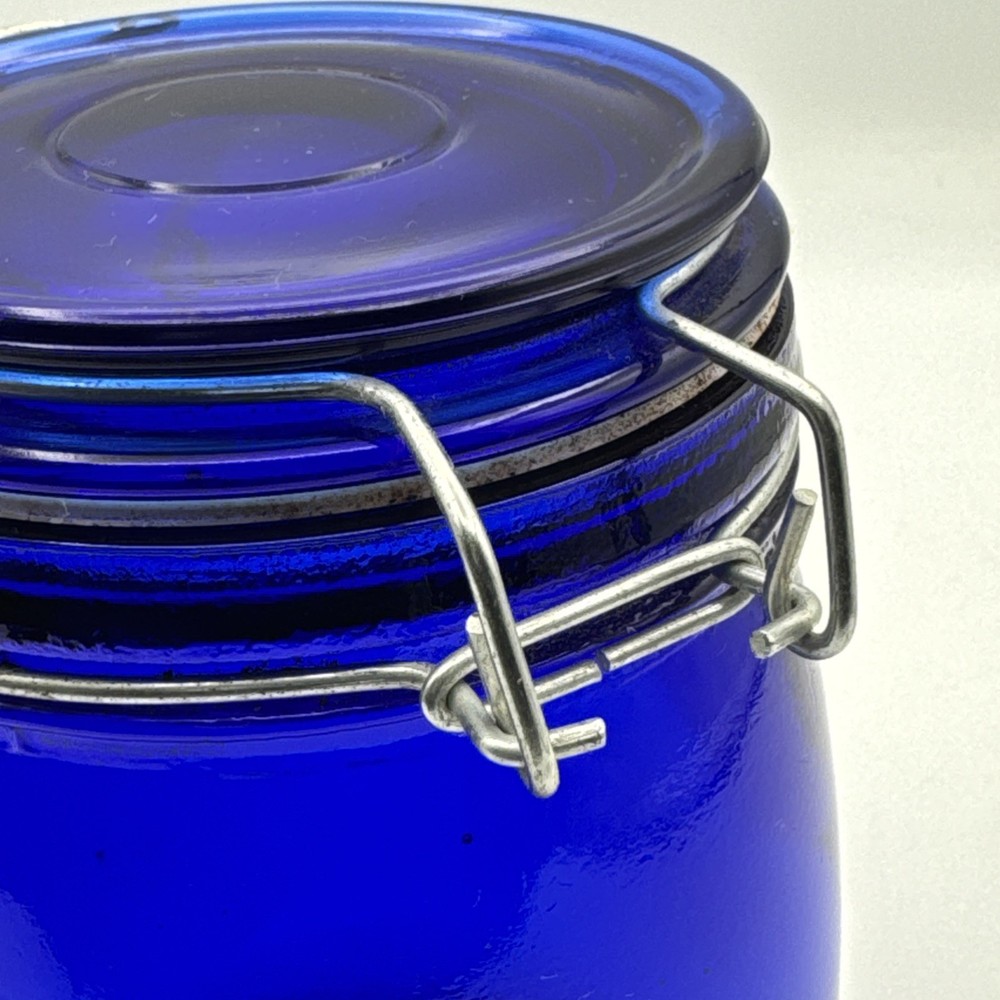 Cobalt Blue Canister With Lock Lid 5.5" Tall