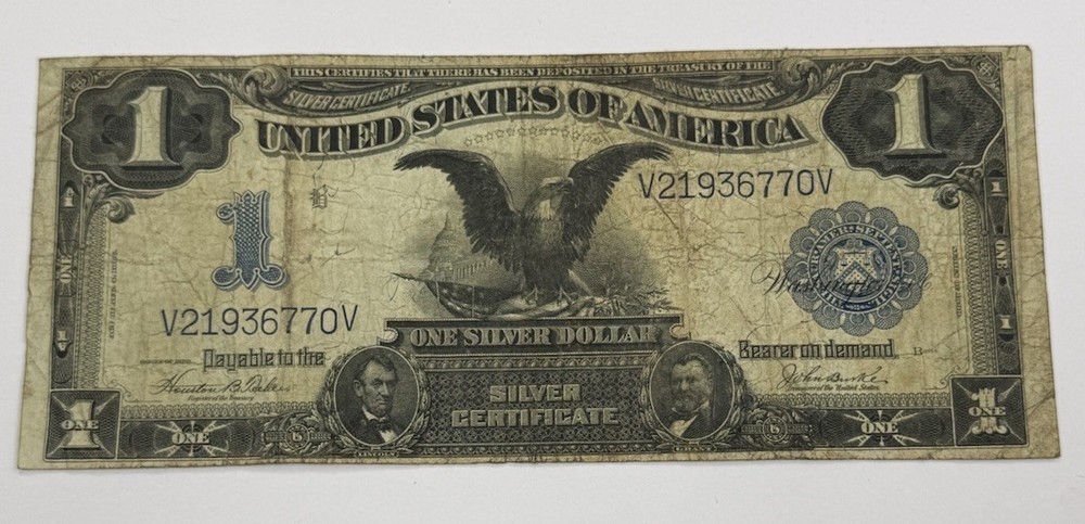 1899 $1 Large Silver Certificate Black Eagle Banknote #8015