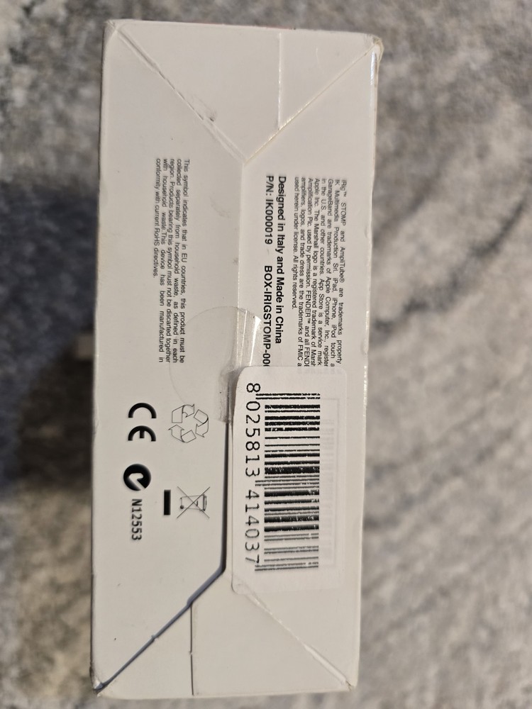 IK Multimedia iRig Stomp iOS Stompbox Guitar Interface EX