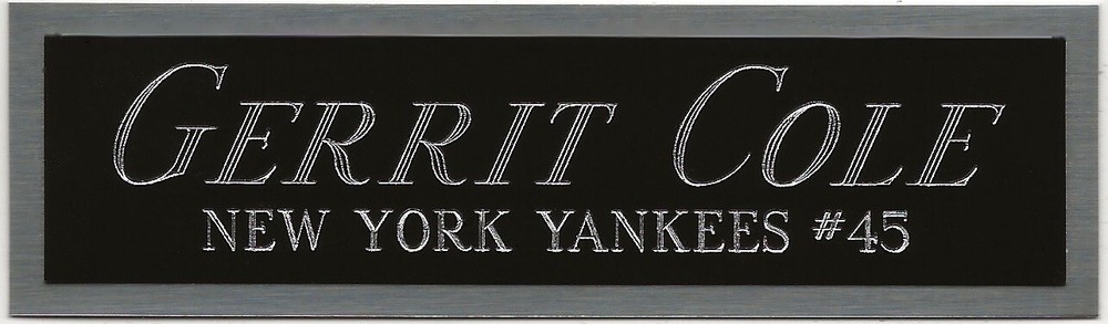 GERRIT COLE YANKEES NAMEPLATE FOR AUTOGRAPHED Signed Baseball Display CUBE CASE