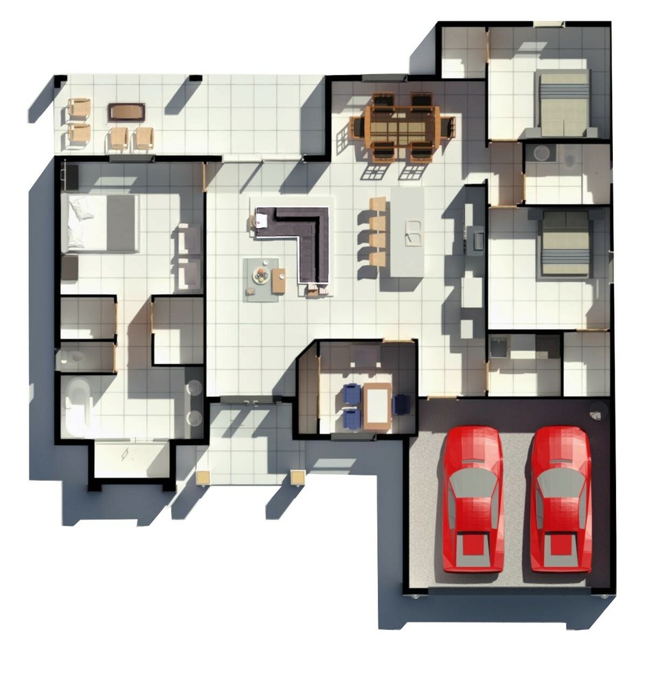 BLUEPRINTS CONTEMPORARY HOUSE PLAN ARCHUP #110P