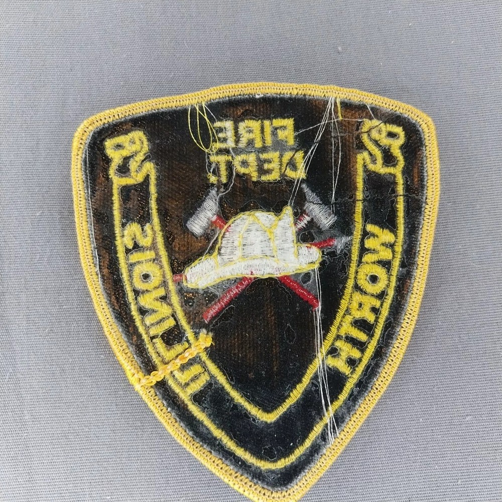 Worth IL Illinois 4" Iron On Fire Dept. Patch