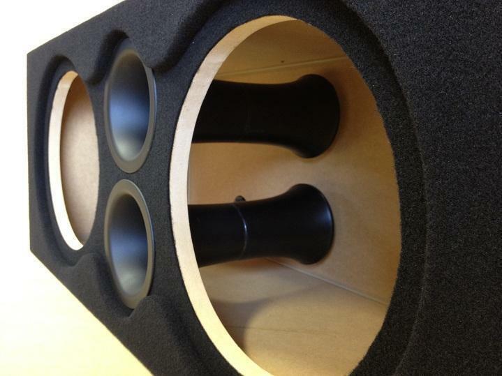 Custom Ported Sub Box Speake Enclosure for 2 12" DC Audio Level 4 / 5 Subs