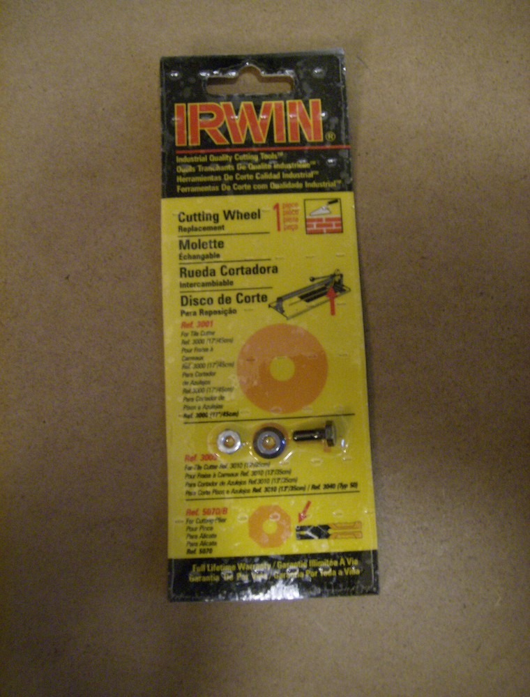 IRWIN Replacement Cutting Wheel, Tile cutter, Ref #3009