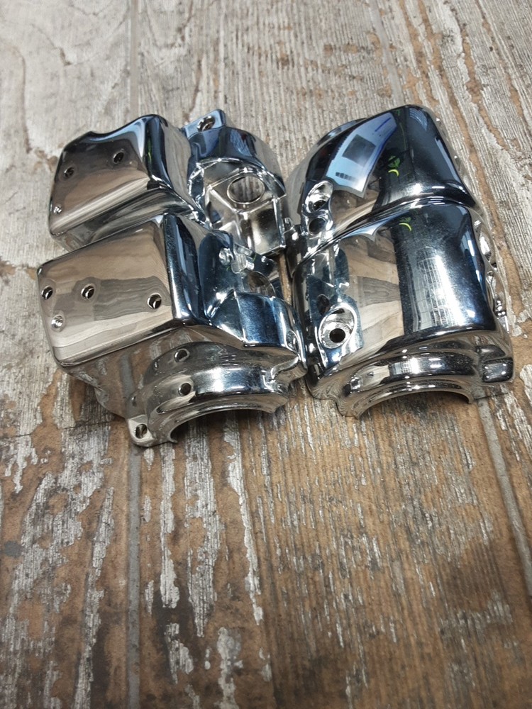 Harley Davidson Front Left Right Hand Control Switch Pack Covers Chrome