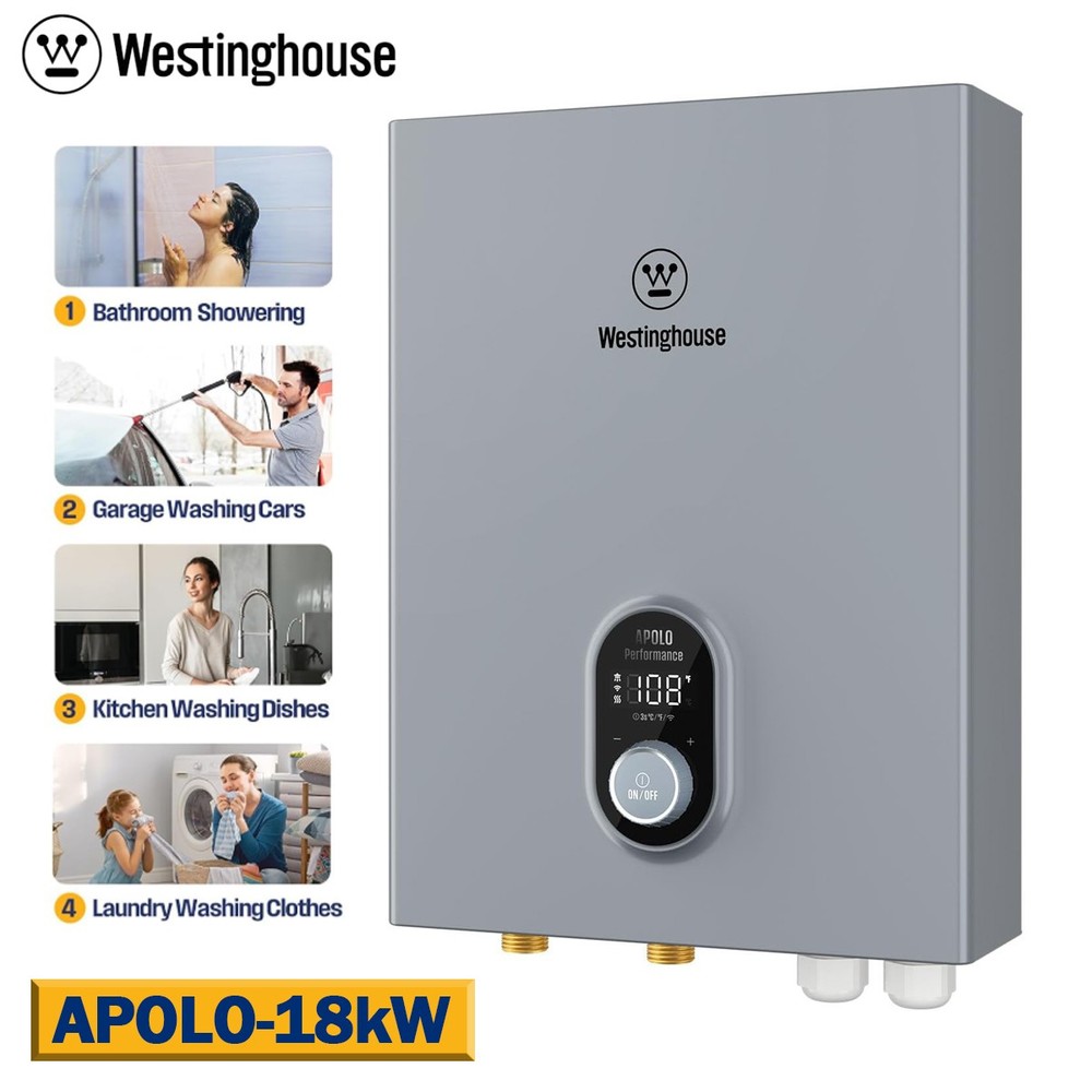 18,000W Tankless Water Heater Electric For Whole House Smart & Voice Control