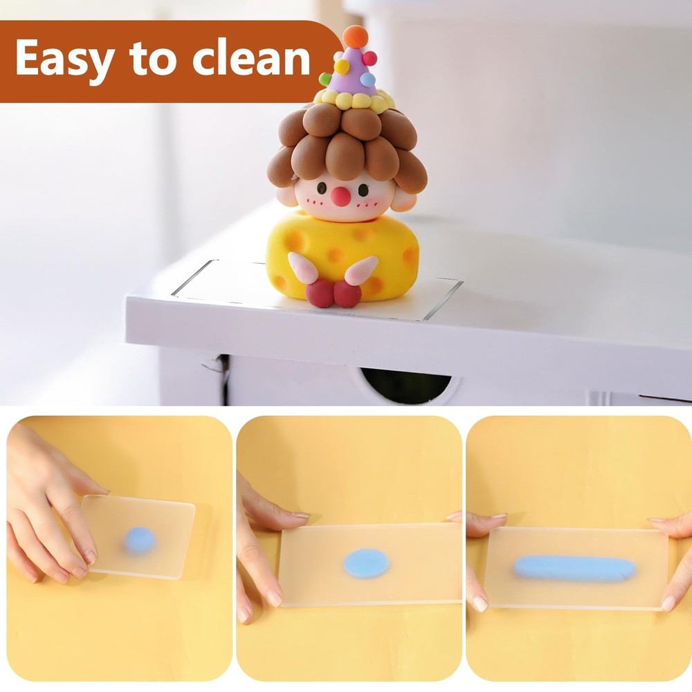 Polymer Clay Tools, Acrylic Roller Pin, Cutters transparent