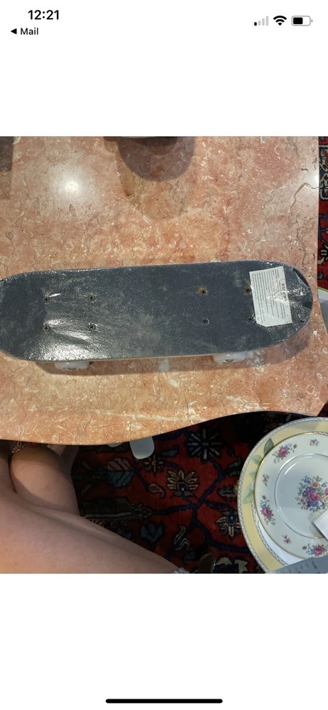 Mini Skateboard 17" × 5" Black And White